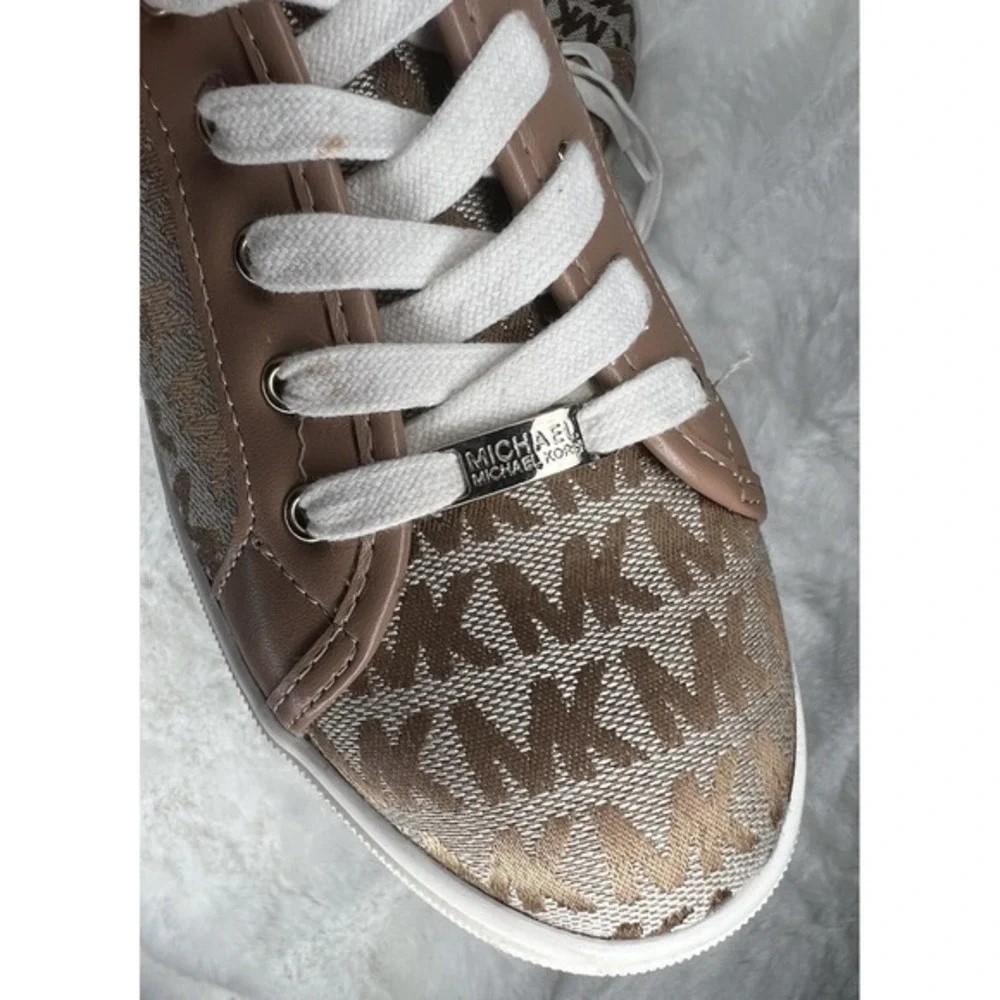 Michael‎ Kors Big Girls Tan Fashion Sneakers Casual Going Out Outerwear Luxury